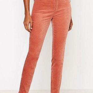 LOFT Orange Blush Velvet Pants